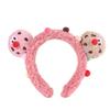 3D Plush Cartoon Cookie Headband Cute Stuffed Hair Hoop Makeup Fuzzy Headdress