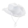 Wide Brim Western Cowboy Hat Furry Trim Top Hat Classic Cowgirl Hat  Street Party