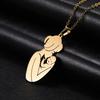 Cazador Lovely Family Pendant Necklaces Mom Dad Children Baby Pregnant Woman Stainless Steel Choker Jewelry Mother Day Gift New