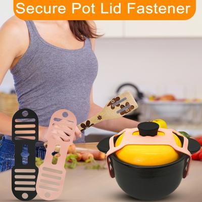 Silicone Pot Lid Strap Reusable Adjustable Heat-Resistant Lightweight Slow Cooker Lid Holder