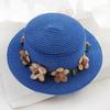 Sunshade Hat Women's Summer Grass Hat Korean Version Sun Hat  Flat Top Hat Sun Protection Foldable Grass Hat