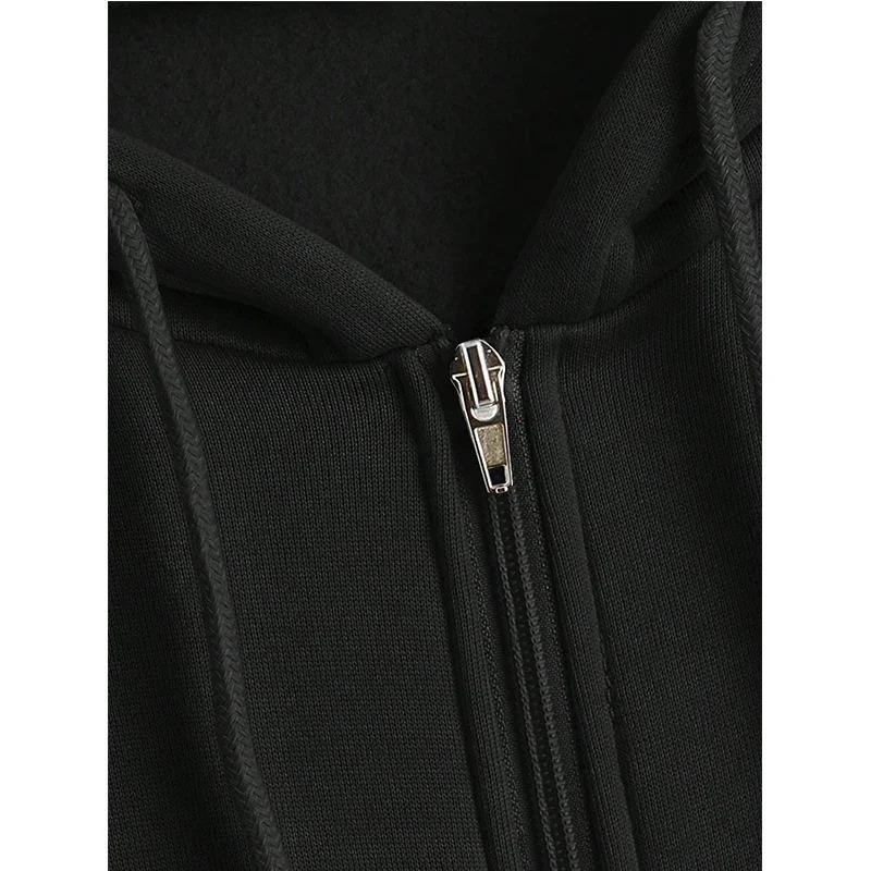 Talk To The Paw Dog Design Zipper Hoodies Pullovers Women's Drawstring Paw Print Zip Up Sweatahirts Long Sleeve Hooded Clothes