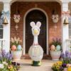 Easter Porch Geese Dress Costume Includes Hat Bowtie and Dress Festival Geese Statue Clothing for Garden Yard Decoration