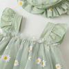 Sagit Newborn Baby Girl Letnie stroje Kwiatowy kombinezon Romper Body Spódnica Kapelusz Kombinezon