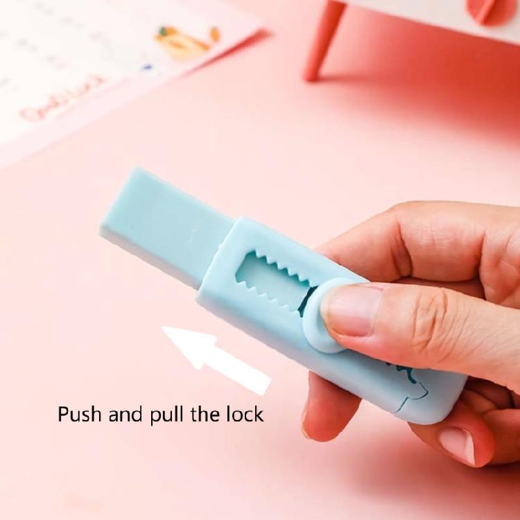 4Pieces Retractable Pencil Eraser Refillable Sliding Pencil Eraser Easy Erasing Retractable Eraser for Writing Drawing