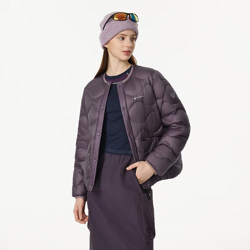 Tanboer Women's Collarless Lightweight Short Down Jacket TB5330270D