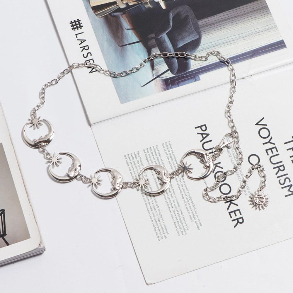 Moon Sun Pendant Girdles Gothic Jeans Pants Accessories Waist Chain Fashion Jewelry Metal Belts