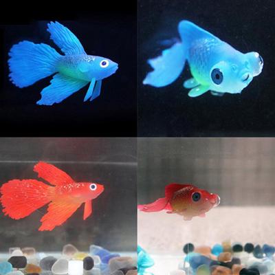 Aydınlık Simülasyon Sahte Altın Balık JellyFish Süsler Silikon Silindir Balık Tankları