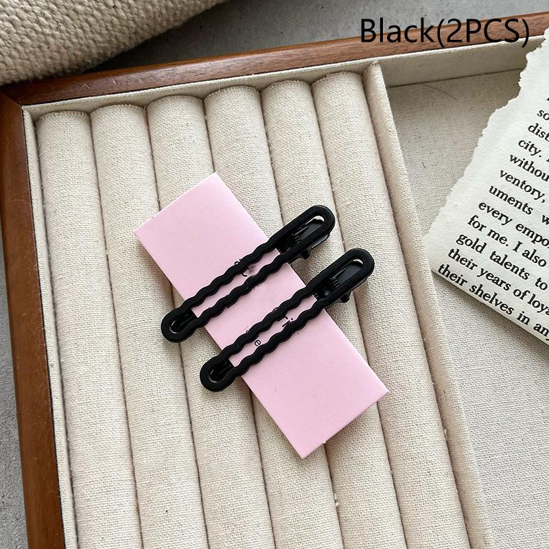 

Thin Wave Side Duckbill Hairpins Colorful Bb Hairpin Hair Side Clips For Girls Women Kids Hair Accessories Decoration Gift чёрный