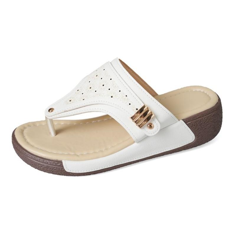2025 Summer Women's Sandals Rome Wedges Slippers Causal Platform Beach Shoes Plus Size 43 Flip Flops Comfortable Ladies Slides