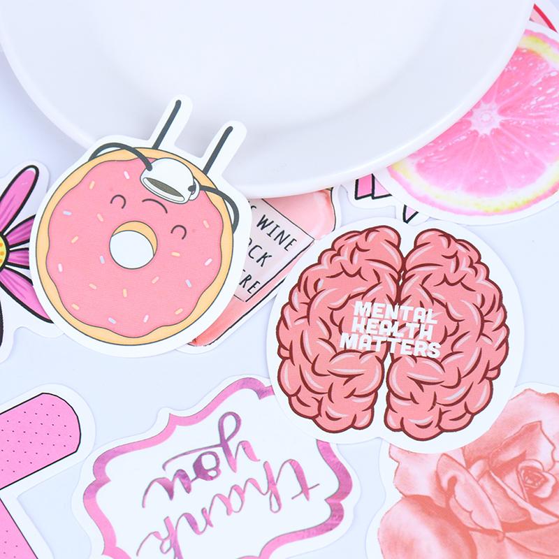 50 ცალი მულტფილმი ვარდისფერი გოგონების სტიკერები წვრილმანი ჩემოდანი ლეპტოპ გიტარა ველოსიპედის მანქანის ტრიალებს