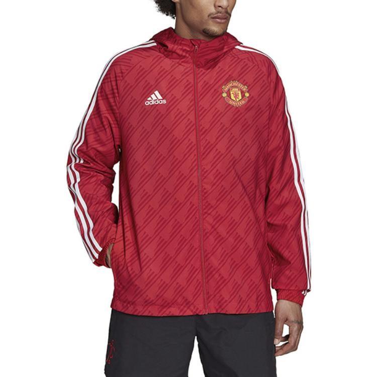 Adidas Manchester United Jacket Men's Red HE6649