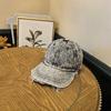 Washed and Broken Tie-dyed Denim Baseball Cap Men's Old Fashion Young Couple Versatile Face Small Casual Cap