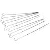 10Pcs Stainless Steel Barbecue Flat Skewer Grilling Tool for Party Outdoor Activities