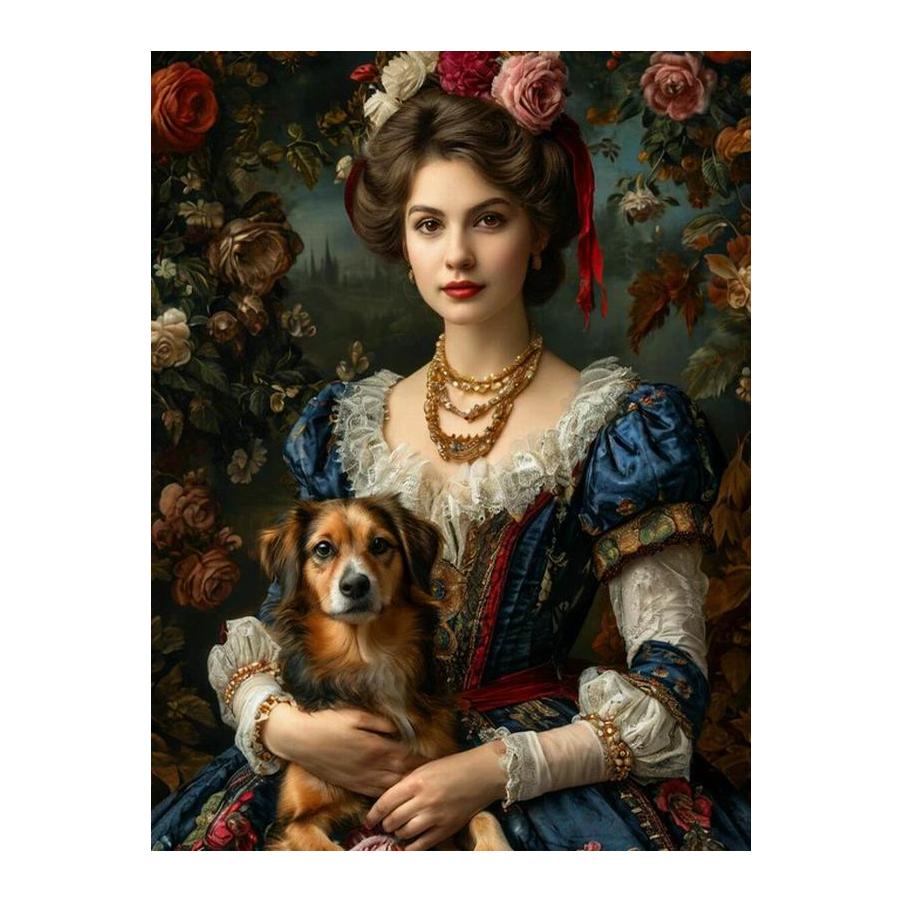 Diamond Painting New Collection Woman and Dogs Diy Full Rhinestone Embroidery Girl Pet Animal Flowers Mosaic Cross Stitch Kits Wall Decor