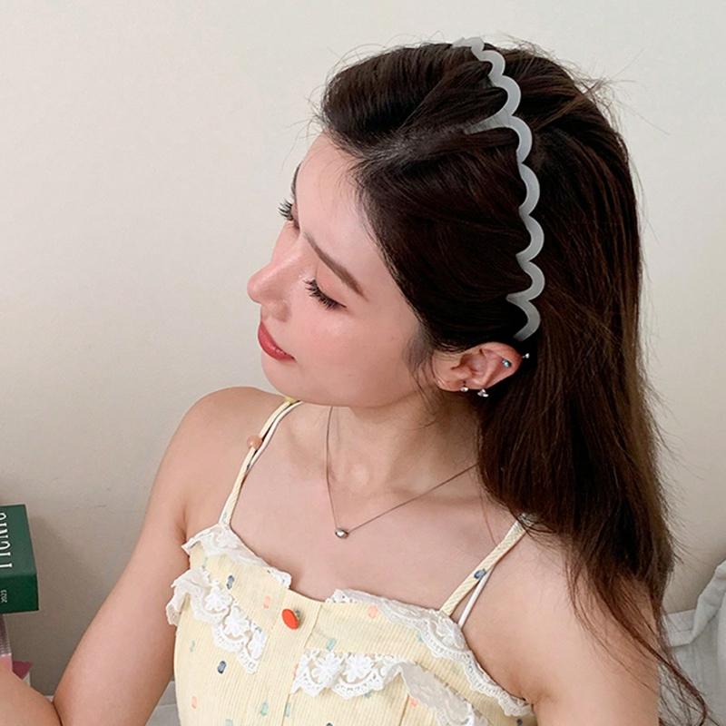 1pc 38cm/14.96in Non-Slip Serrated Lightweight Plastic Headband, Fashion Versatile High-End Elegant Simple Minimalist Hair Accessories Suitable