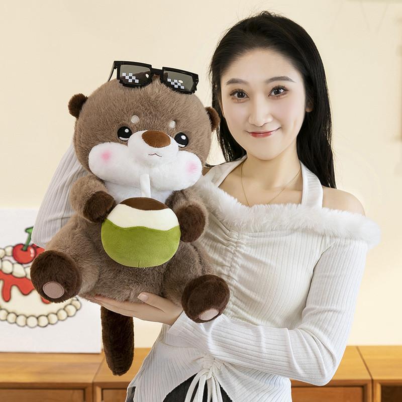 Drinking Water Coconut Sloth Plush Doll Girl Childrens Birthday Holiday Gift