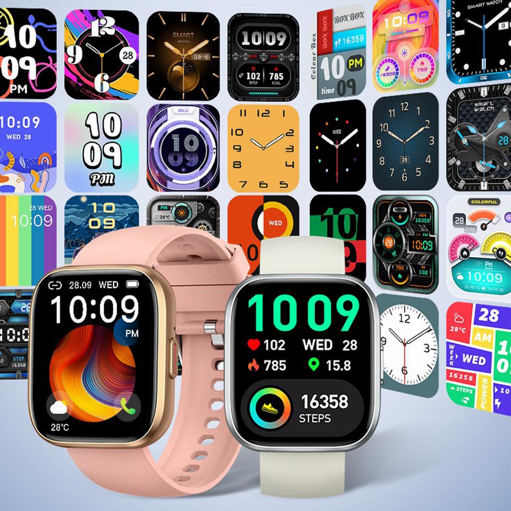 P114 1.85-inch Screen Bluetooth-compatible Call Smart Watch Heart Rate Health Monitoring Stylish Sports Watch