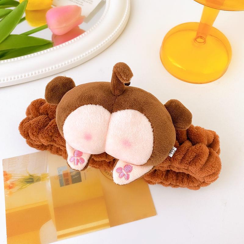 Cute animal Buttocks hair band women man face washing headband