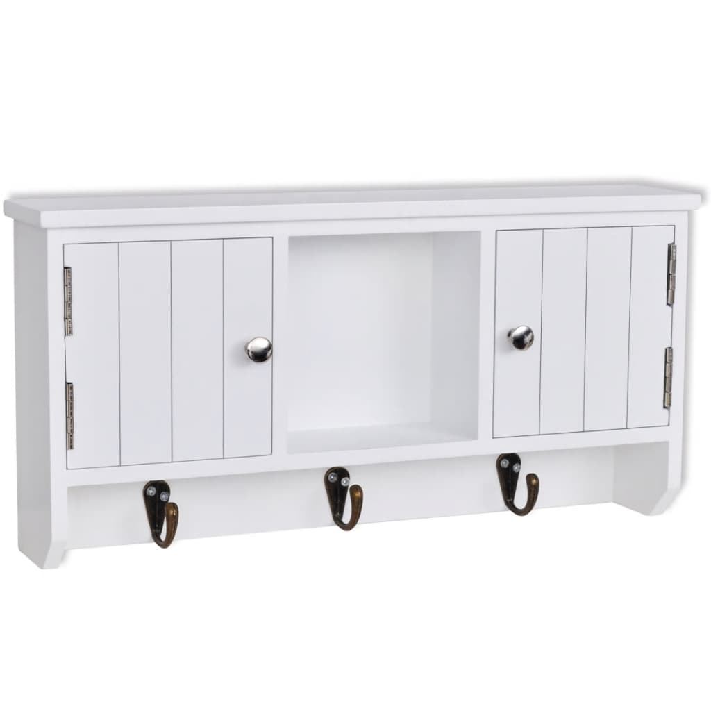 Wandmontierbarer Schlüsselschrank mit Türen und Haken