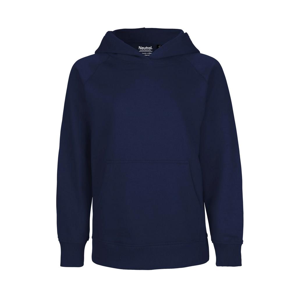 Neutral Childrens/Kids Plain Zipped Hoodie