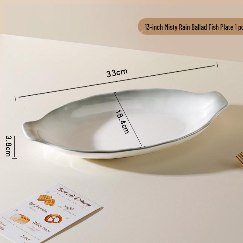 2025 Yan Yu Yao Gradient Gray Ceramic Dinnerware Set - Bowls & Plates for Home & Housewarming