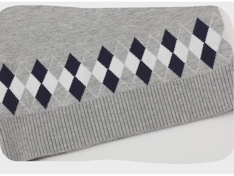 2025 Boys' Cartoon Knitted Sweater Vest - Korean Campus Style for Spring & Autumn