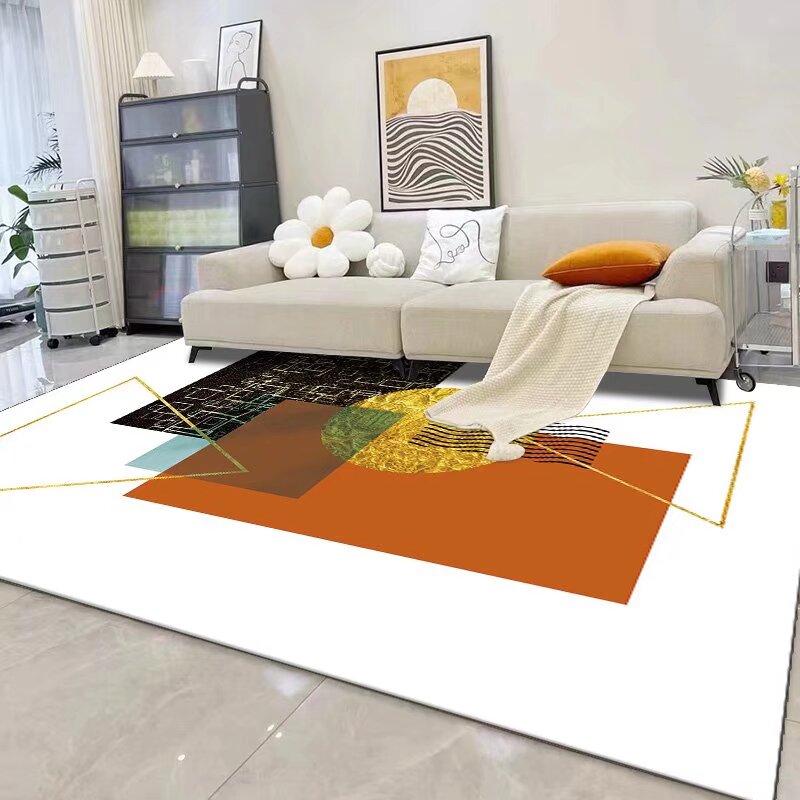 

Yellow Orange Luxury Household Carpets for Living Room 140x200 Modern Home Deocr Soft Fluffy Lounge Rug Bedside Bedroom Balcony 60x90cm