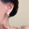 "Skittles" sweet pearl stud earrings 2025 new temperament less spring and summer simple earrings earrings