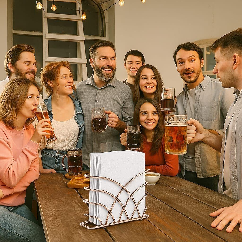 Modern Napkin Holder for Dining Table - Kitchen Napkin Holder Tissue Paper Stand for Kitchen, Table, Home Décor