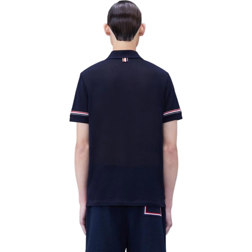 THOM BROWNE Поло с полосками Rwb с коротким рукавом Мужское MJP193A-J0129-415