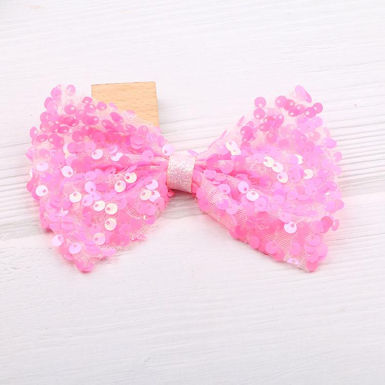 

Корейский стиль принцессы Заколка-бант для волос с цветными пайетками для девочек