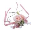 1PC Non-Fading Wedding Bridesmaid Silk Rose Groom Boutonnier Elegant Corsage Bracelet Suit Corsage Pins Wrist Flower