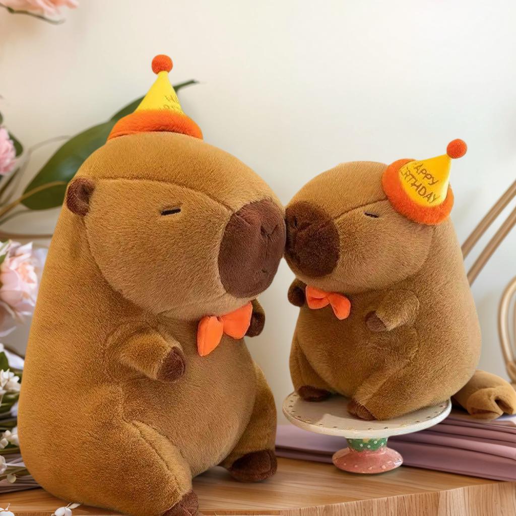 23cm Capybara Plush Simulation Capibara Anime Fluffty Toy Cute Doll Stuffed Animals Soft Doll Plush Christmas Thanksgiving Gifts