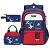 3Pcs/set Astronaut Print Backpack for Boy Girls School Bags Lunch Box Bag Pencil Case Lightweight Bookbag Primary School Student
