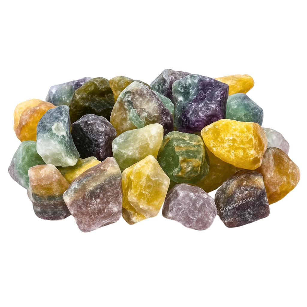 Certified Fluorite Crystal Healing Rough Stone