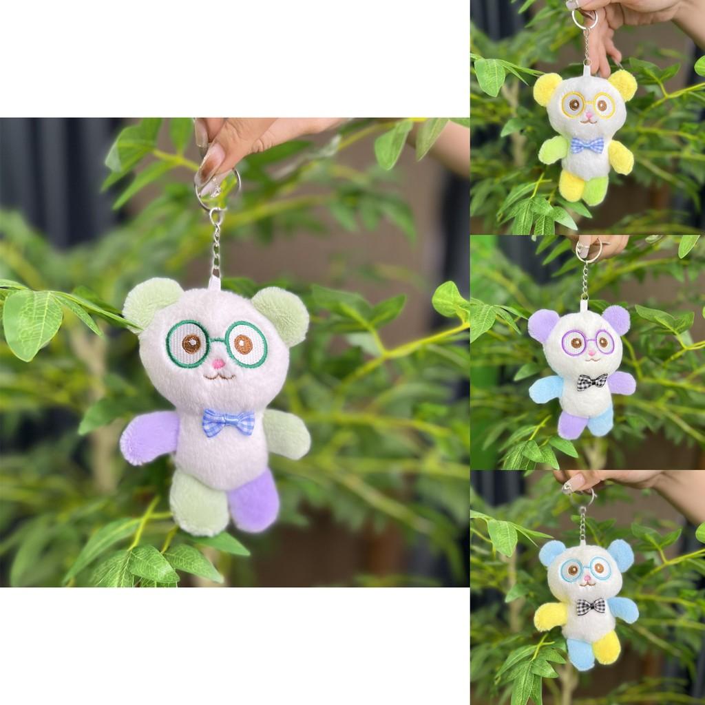 Plush Whimsical Colorful Bear Doll Keychain In Various Colors For Kids And Adults