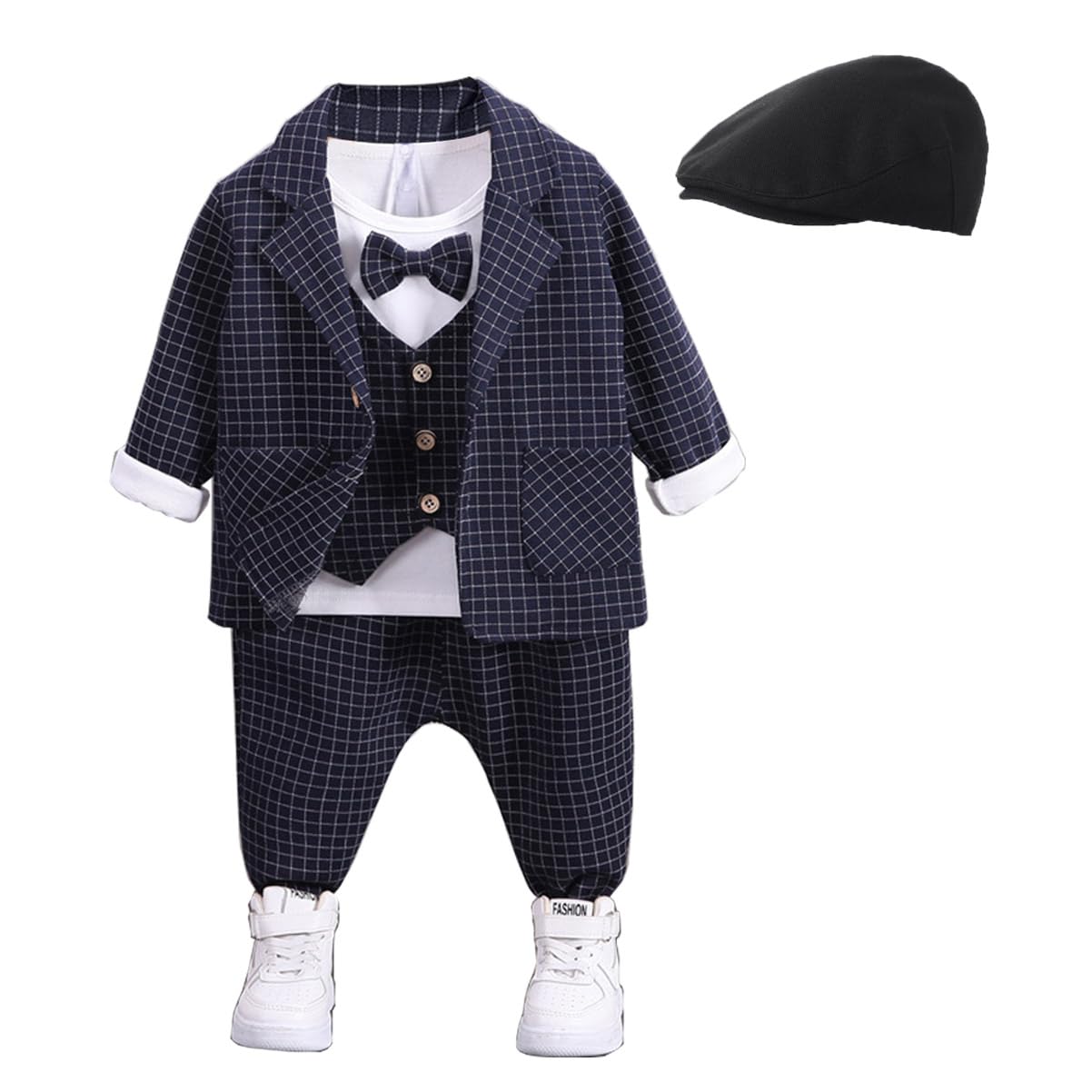 

TUPOLILI Официальный костюм для малышей для поступления и поступления в детский сад и первого приема пищи Весна и фото в храме и детский сад Идеально в качестве набора из 5 предметов,