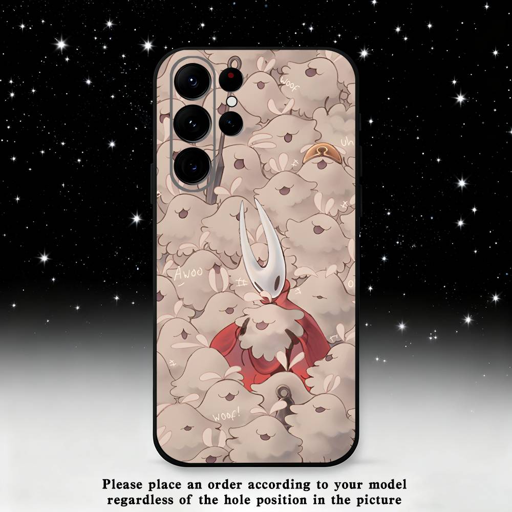 

H-Hollow K-Knight Phone Case For Samsung S 25,24,23,22,30,21,10,9,Ultra,Plus,Lite,FE,4,5 G Black Soft Case Samsung S25