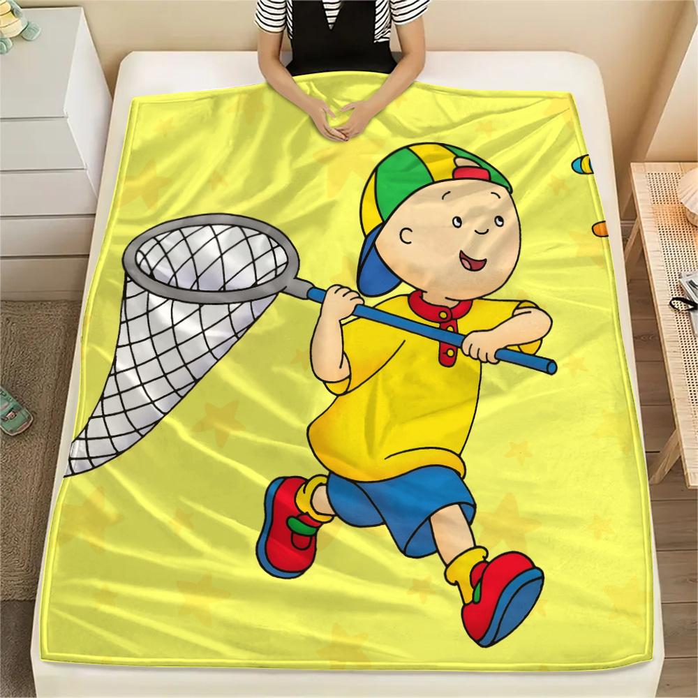 Caillou Aufdruck Flanelldecke, Hohe Qualität, Bequem für Alle Jahreszeiten, Heimdekoration, Wärme und Komfort