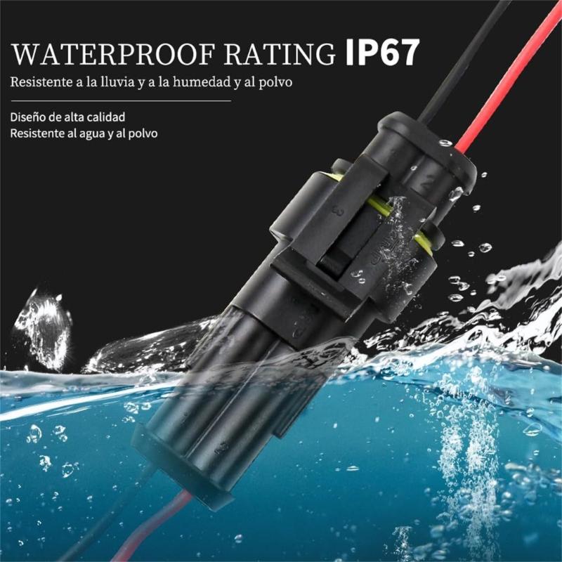 Upgrades 2Pin Quick Connect Wire Connectors Quick Splices 2Pin Waterproof Connectors 40pcs for Automotive Circuits