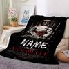 Custom Name Jigsaw Puppet Horror Party Blanket For Couch Bed Plush Cozy Fuzzy Blanket Super Soft Warm Blankets For Fall And Winter 0916141
