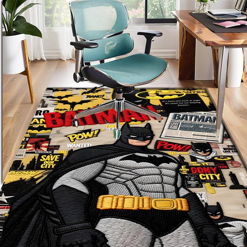 Batman Pattern Rug, Indoor/Outdoor Mat, for Picnic, Gameroom, Bedroom, Office, Living Room, Home Decor Carpet, Birthday Gift