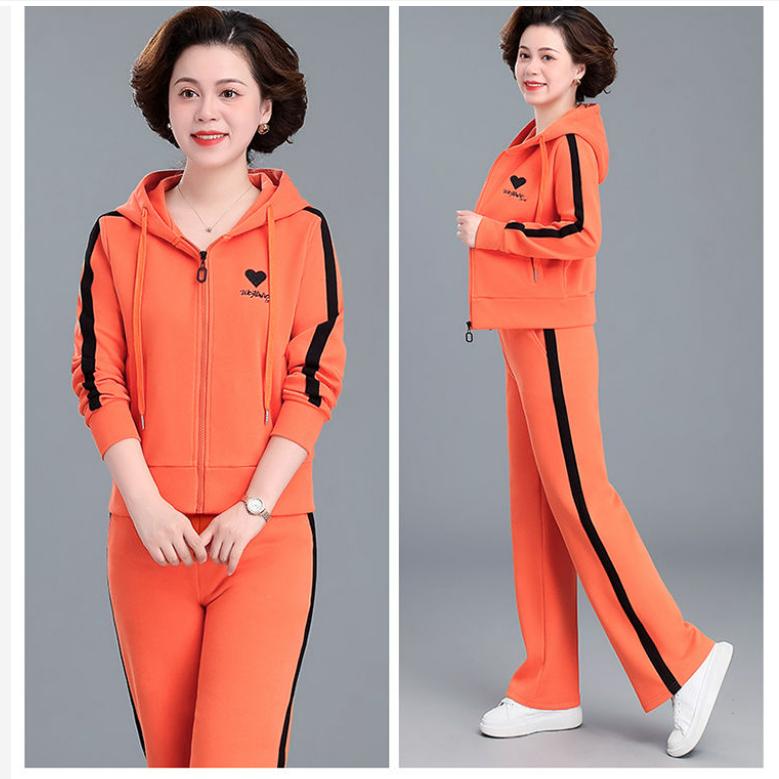 Mutter Herbstanzug, Westlicher Stil 2 Lässige Bluse, Zweiteilige Frühjahrs- und Herbstjacke für Frauen mittleren und höheren Alters