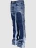 Men's Fashion Elastic Patch Flared Denim Overalls - Euro-American Style