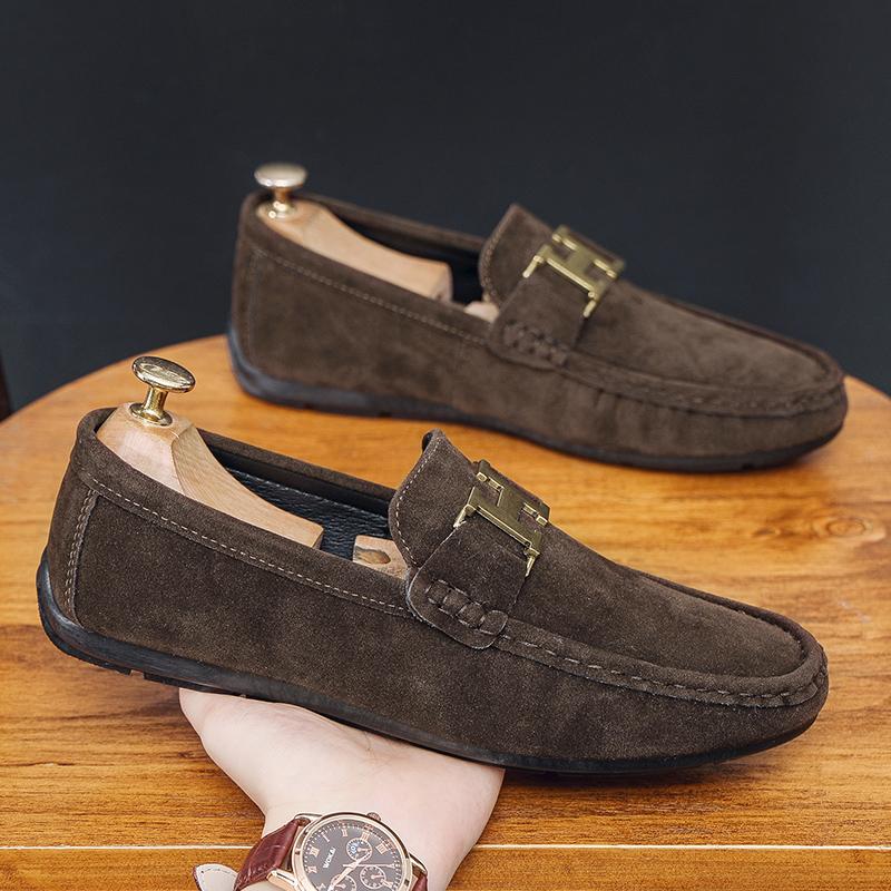 Doudou shoes summer new matte suede lazy small leather shoes loafer driving shoes