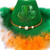 Saint Patricks Day  Hat Sparkly Irish Leaf for Men Women Photo Props