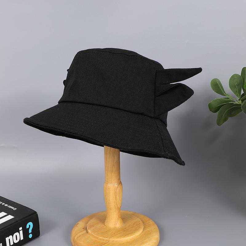 Vintage fashion cow print horn fisherman hat suitable for ladies stage show leisure travel photo