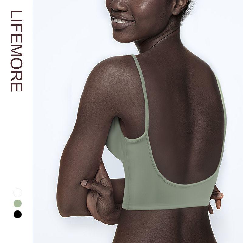 

Yoga Belt Anti-Sagging Sports Vest with Chest Pad Green S