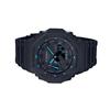 Casio LCD/Pointer Dual Display Series G-SHOCK Dark Night Neon Series Classic Fashion Octagon Trendy Sports Quartz Movement Resin Strap GA-2100-1A2PR